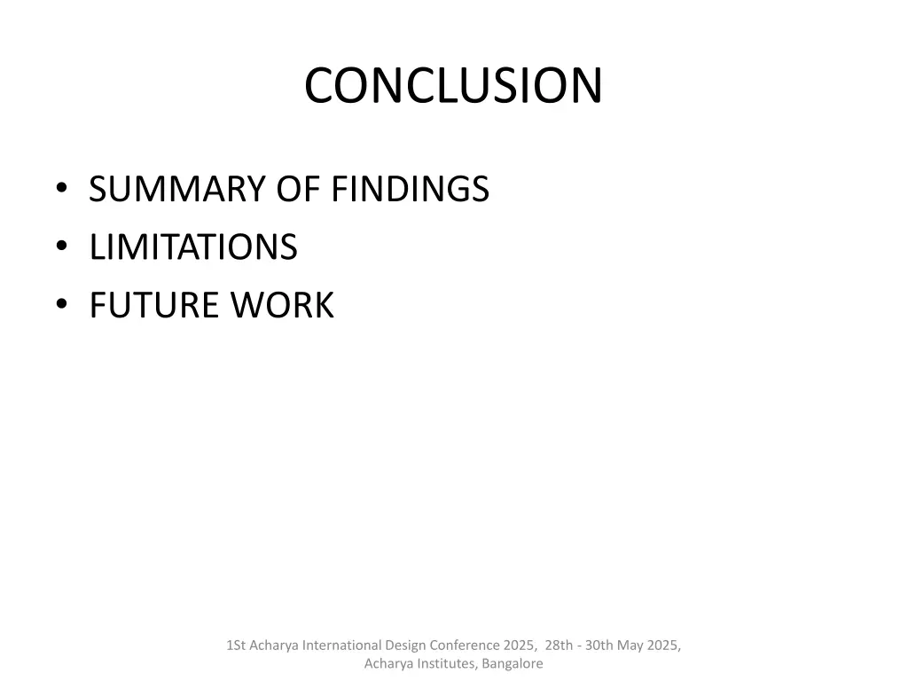 conclusion