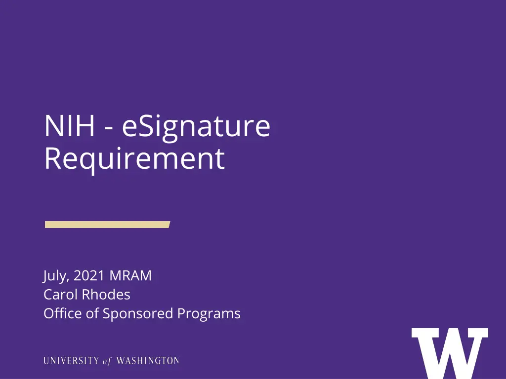 nih esignature requirement