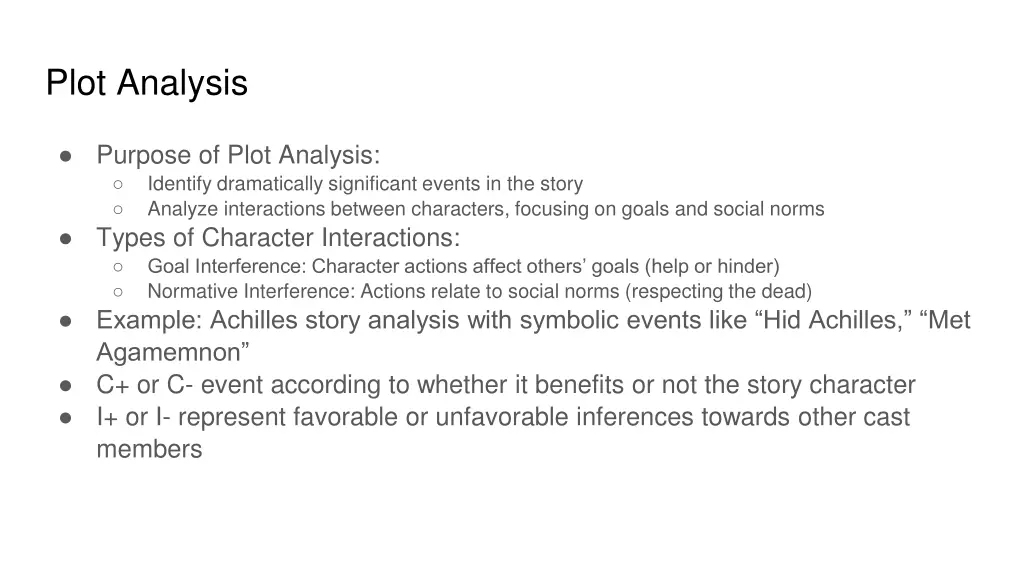 plot analysis
