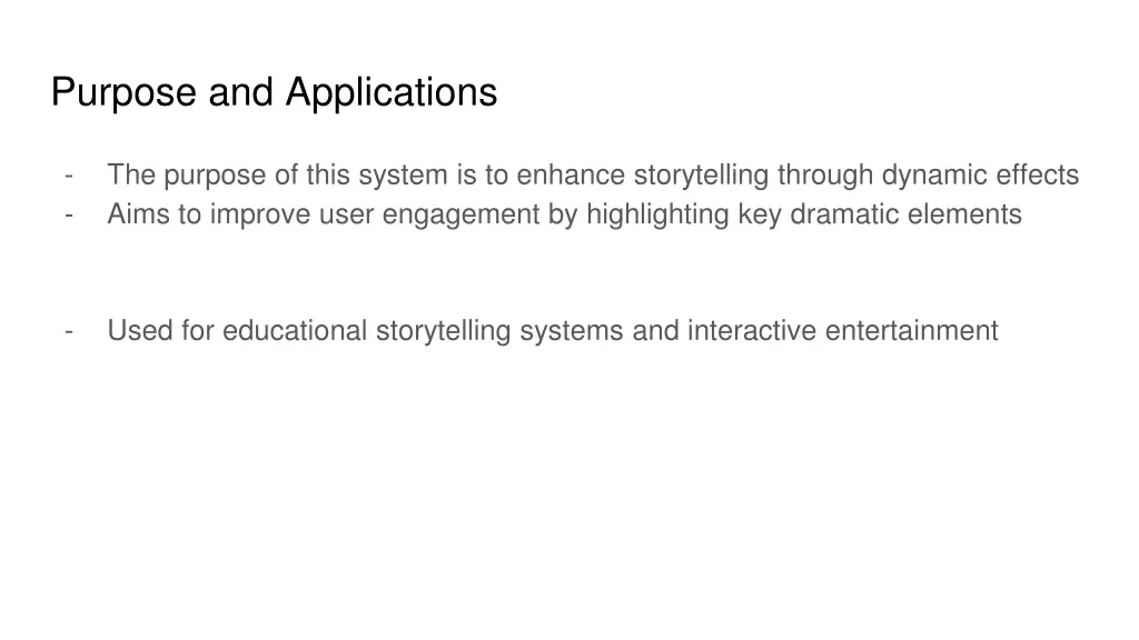 purpose and applications