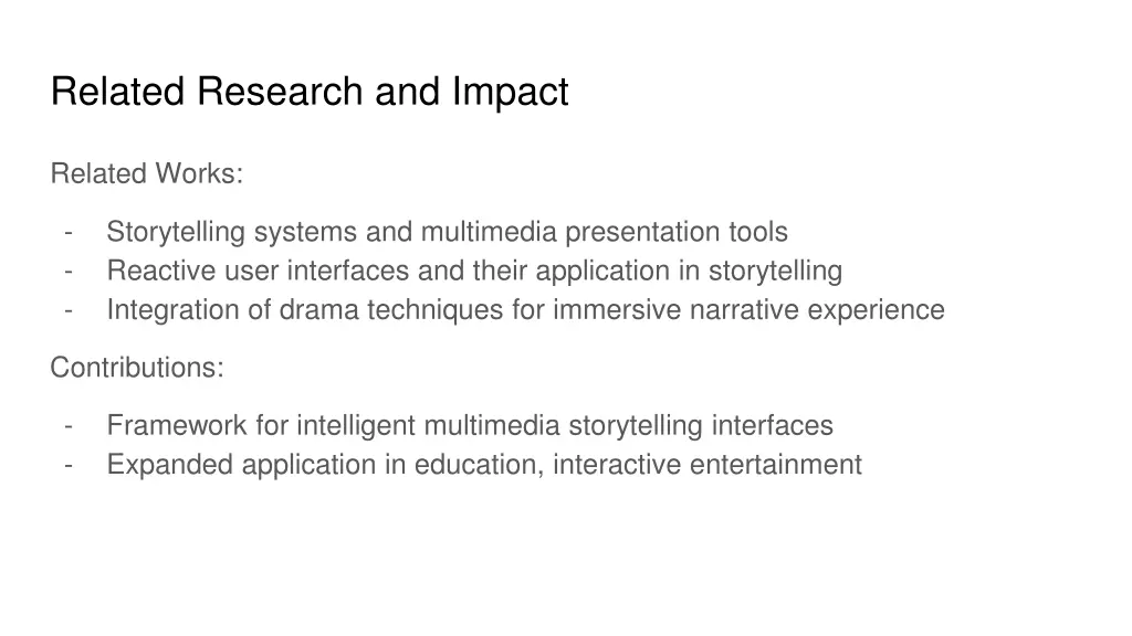 related research and impact