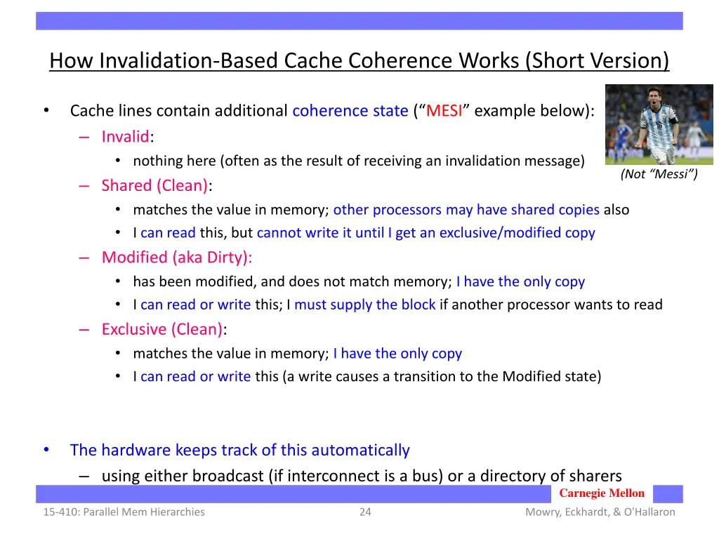 how invalidation based cache coherence works