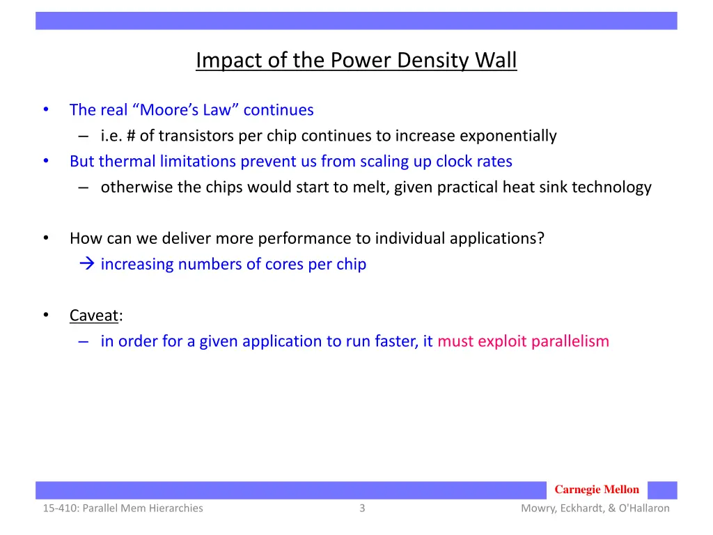 impact of the power density wall