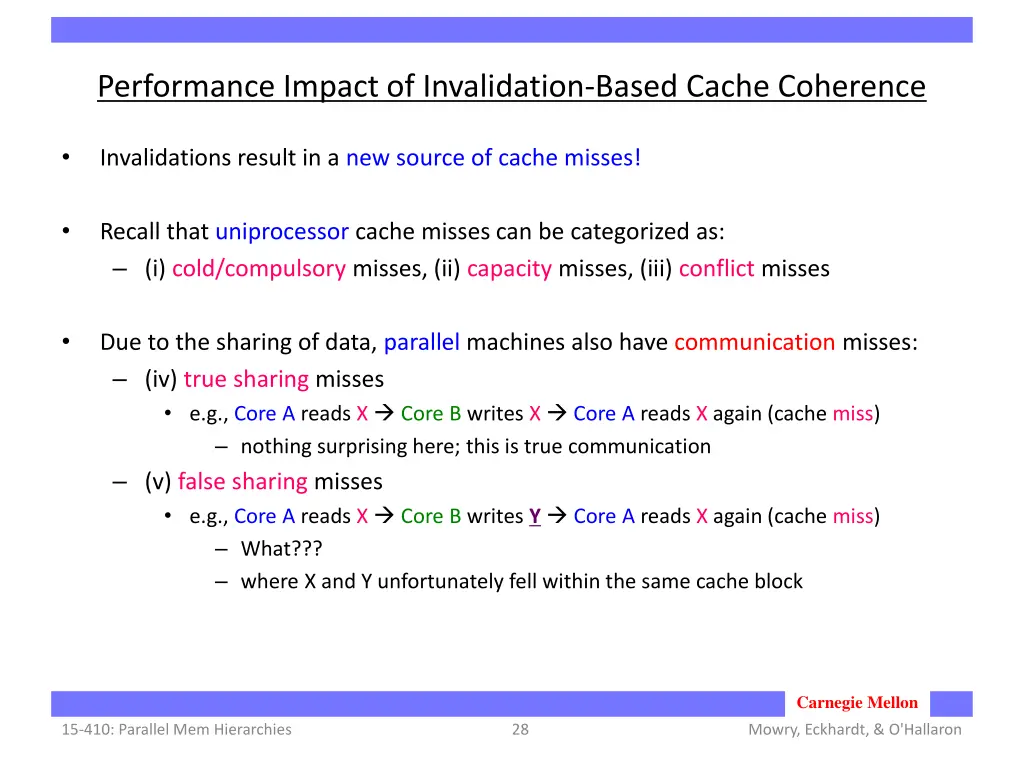 performance impact of invalidation based cache