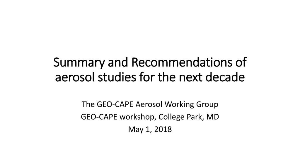 summary and recommendations of summary