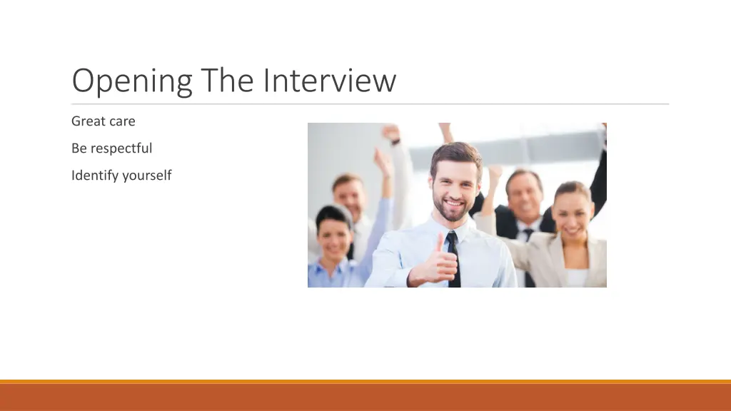 opening the interview