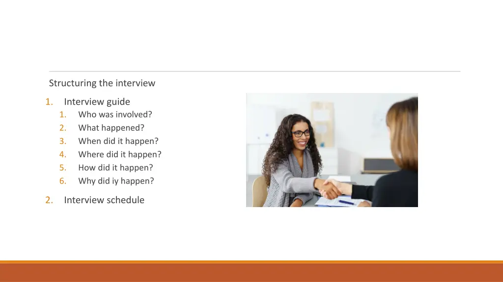 structuring the interview
