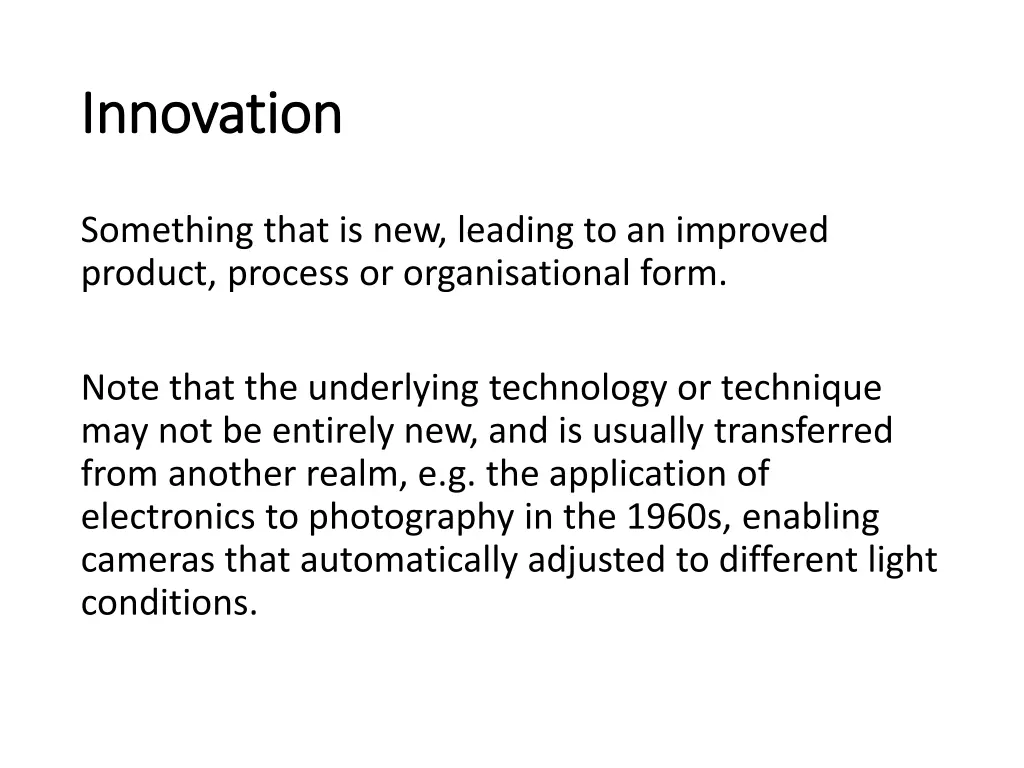 innovation innovation