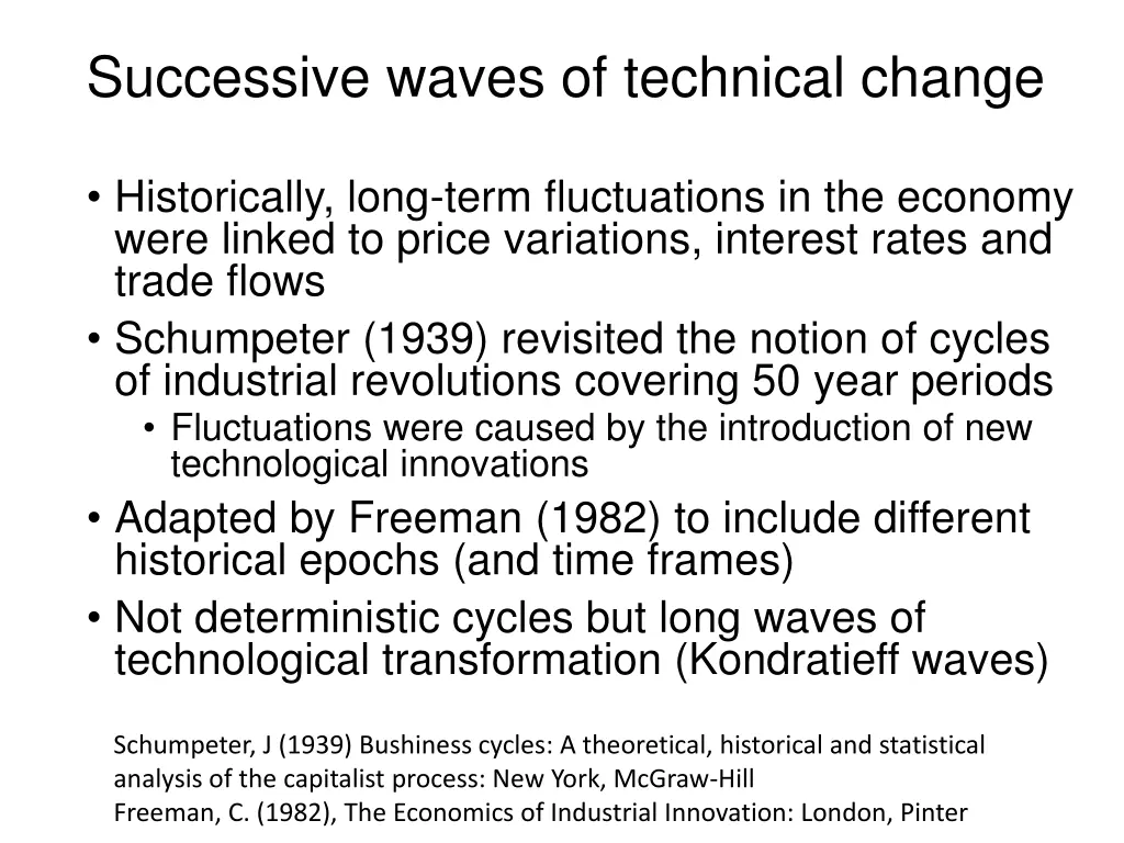 successive waves of technical change
