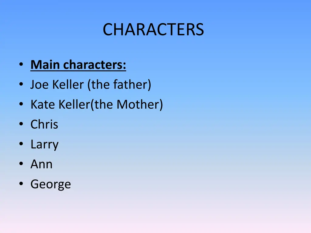 characters