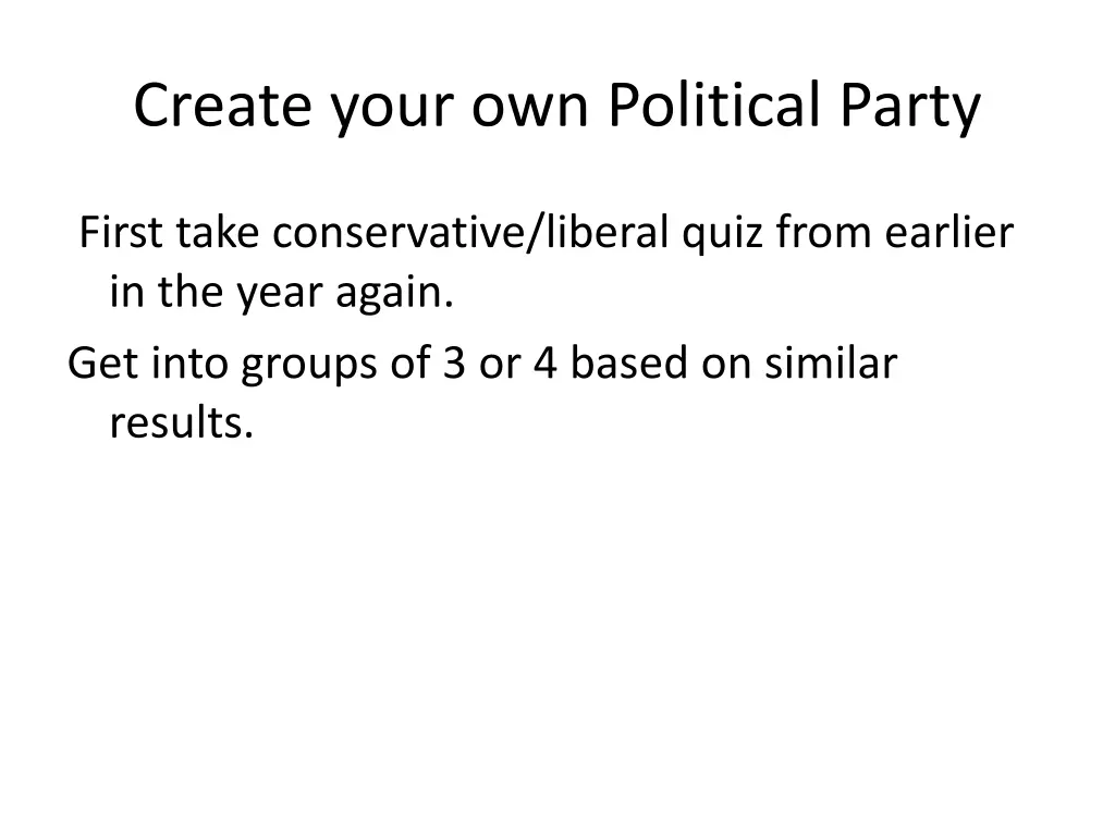 create your own political party