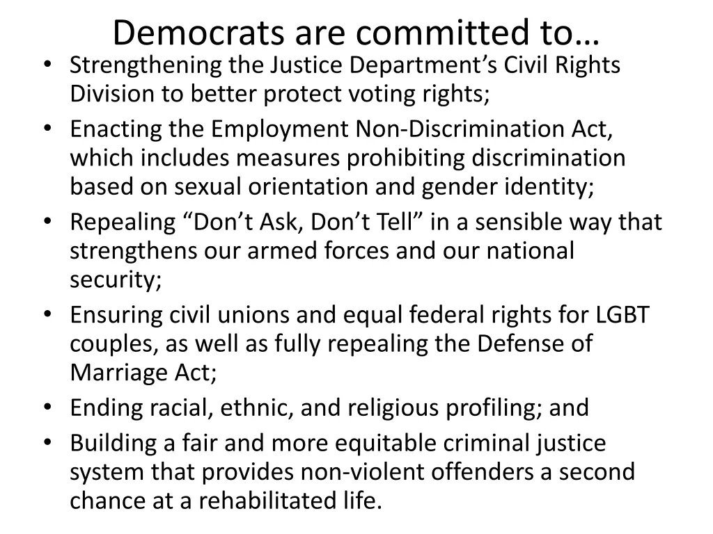 democrats are committed to strengthening
