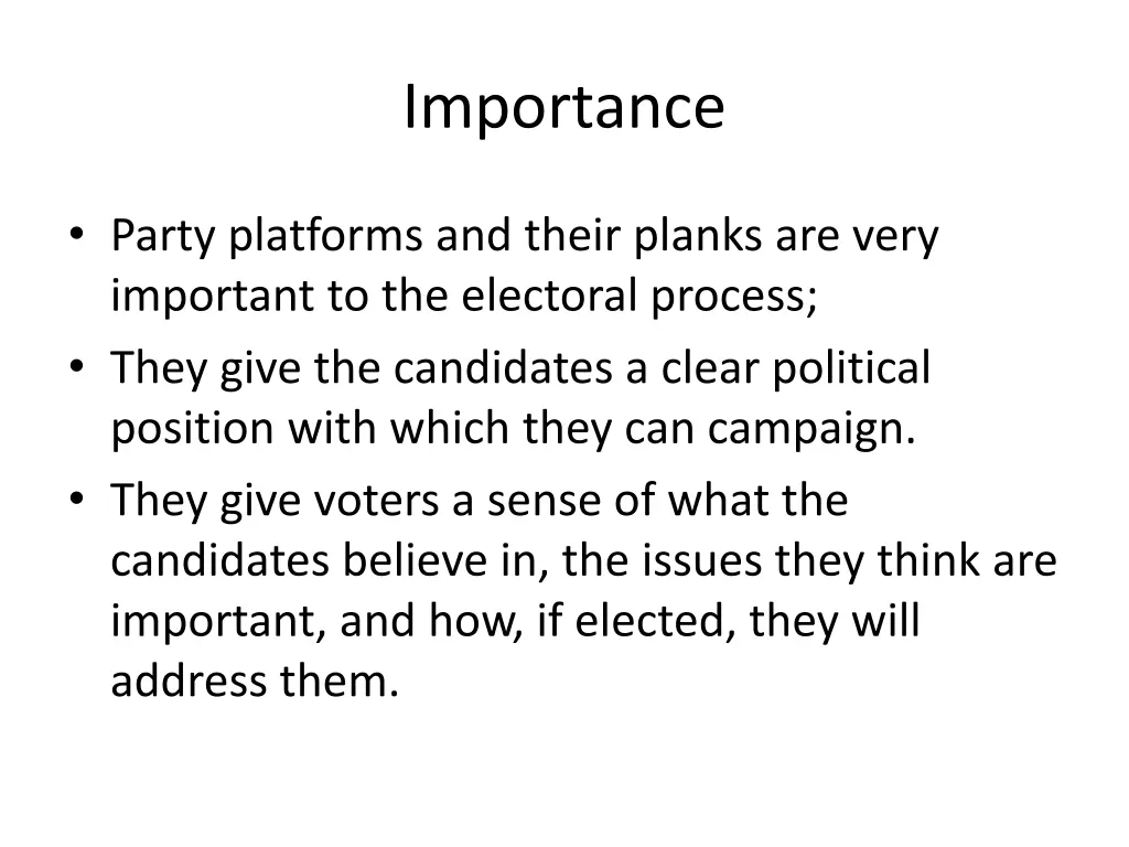 importance