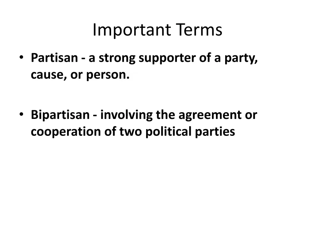 important terms