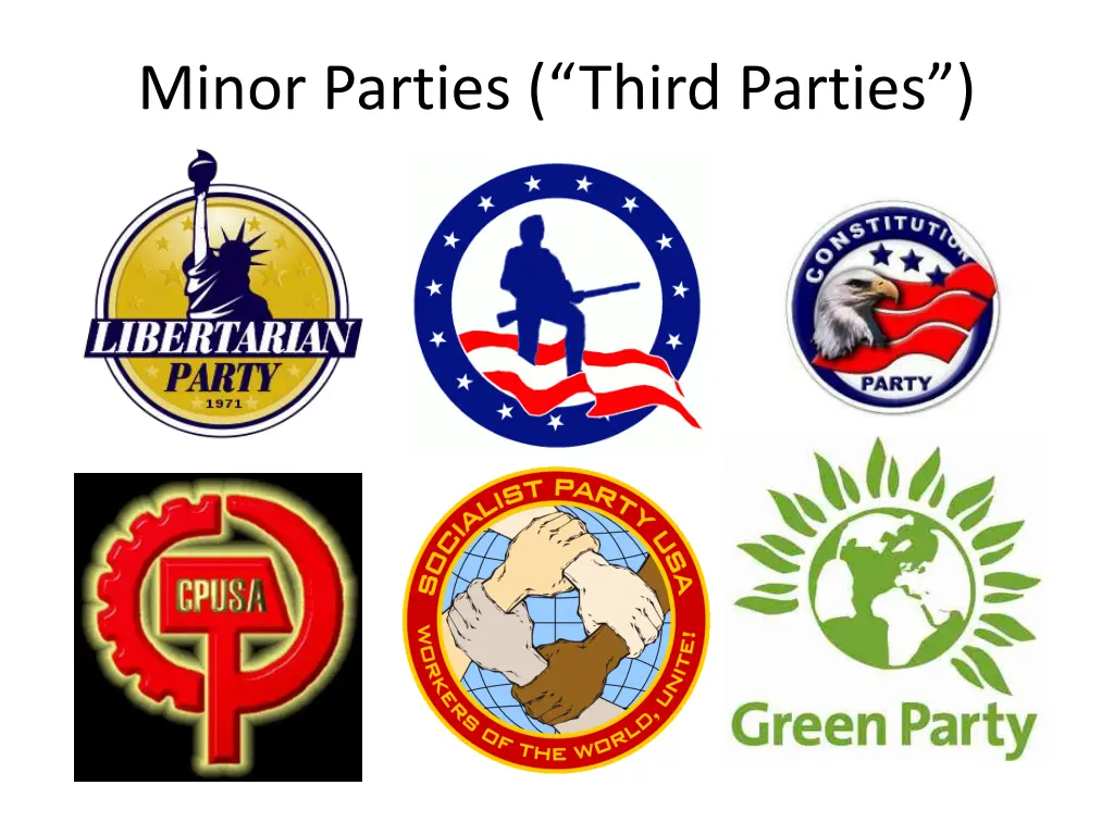 minor parties third parties