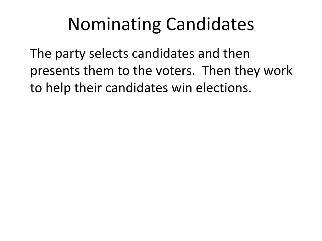 nominating candidates
