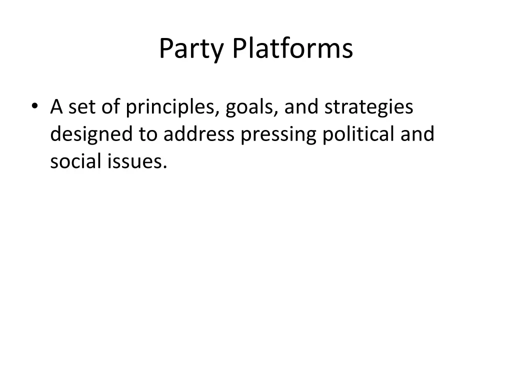 party platforms