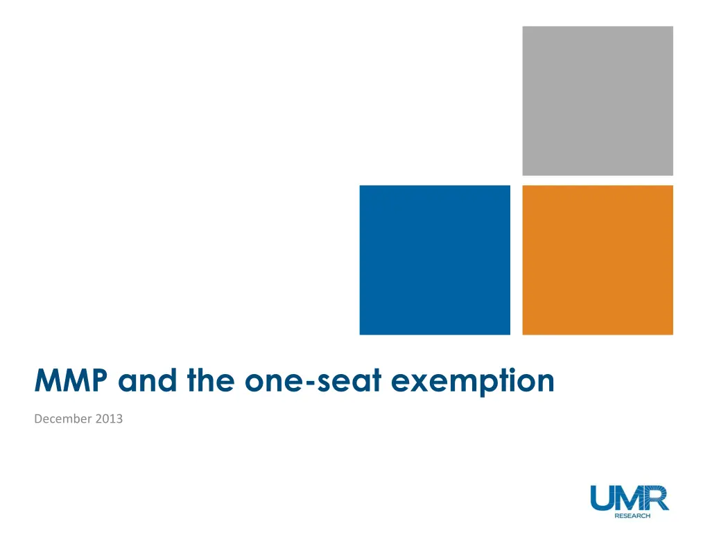 mmp and the one seat exemption