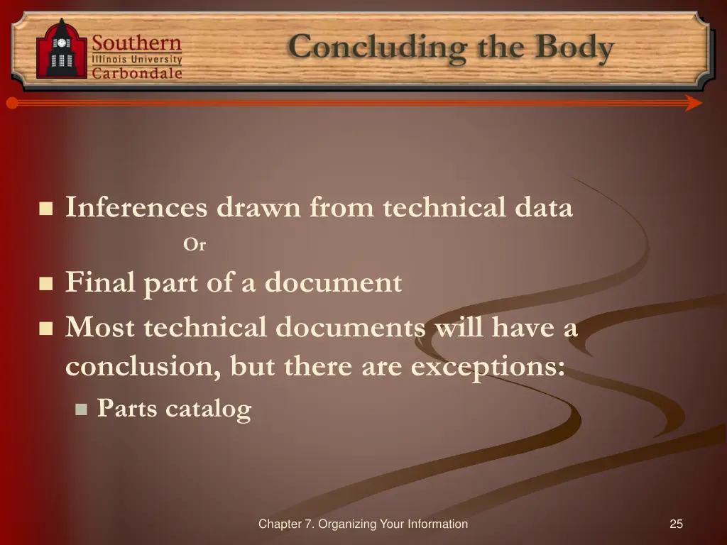 concluding the body