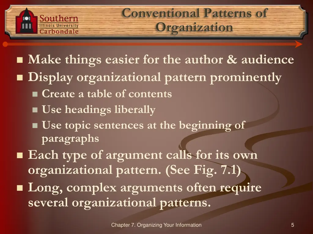 conventional patterns of organization