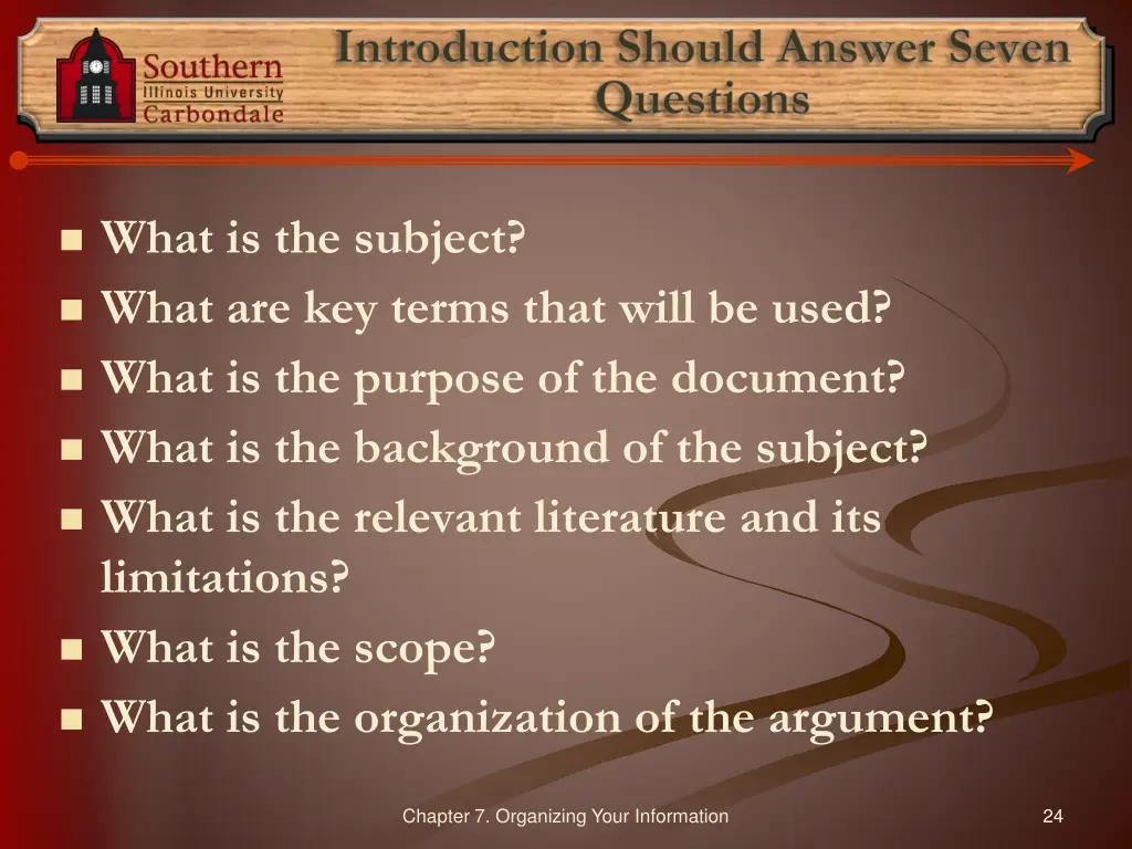 introduction should answer seven questions