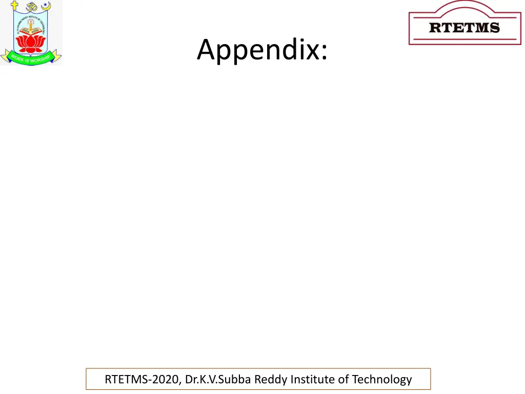 appendix