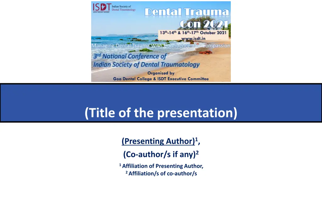 title of the presentation