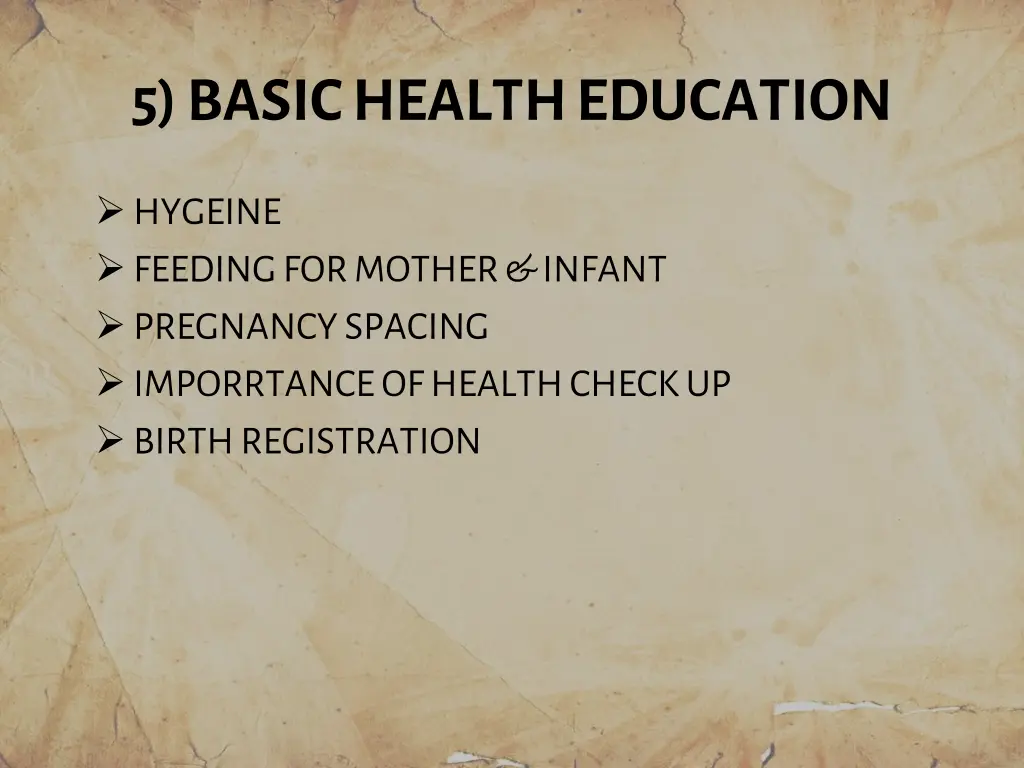 5 basic health education