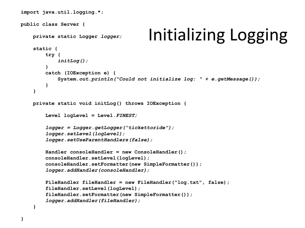 import java util logging