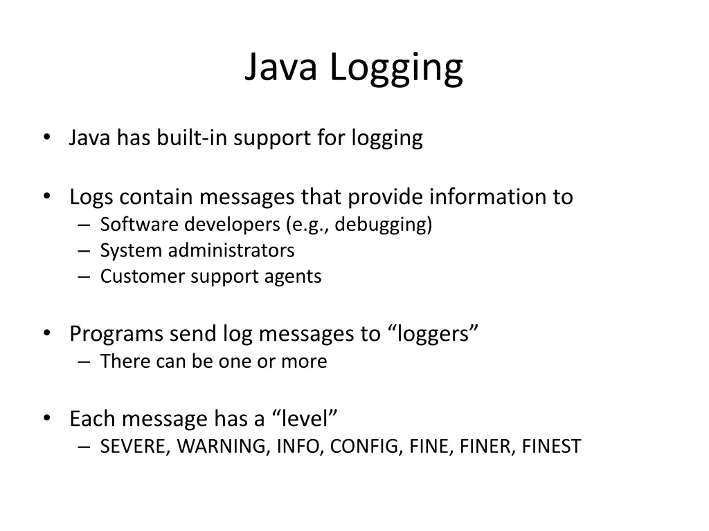 java logging