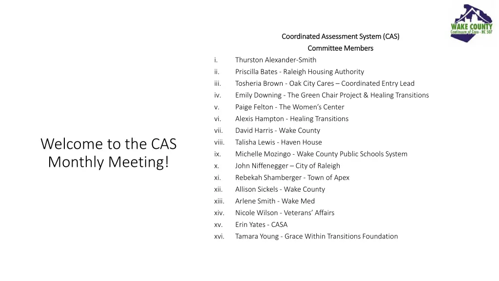 coordinated assessment system cas coordinated