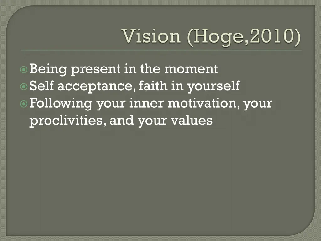 being present in the moment self acceptance faith