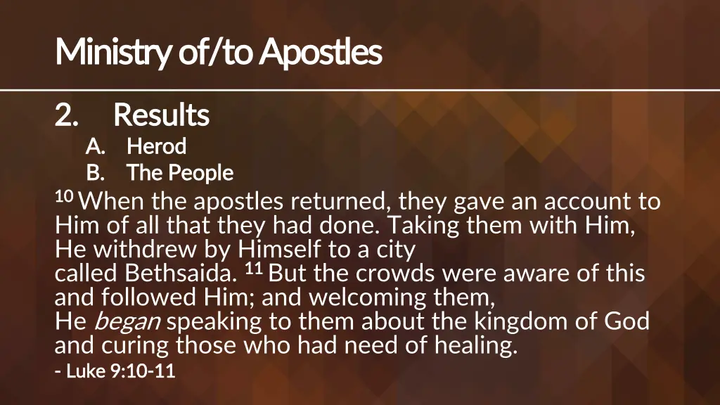 ministry of to apostles ministry of to apostles 1