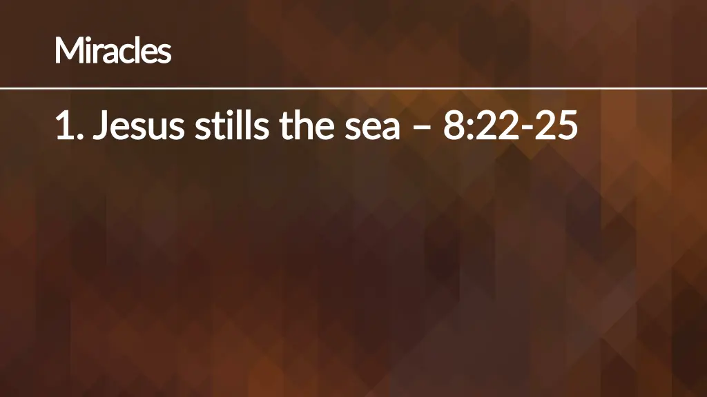 miracles miracles
