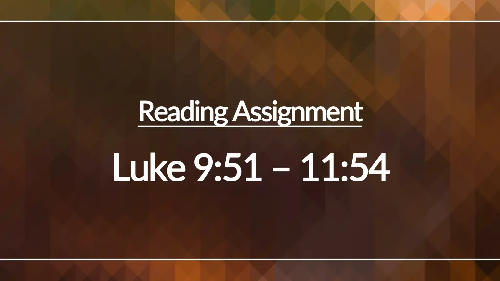 reading assignment reading assignment luke