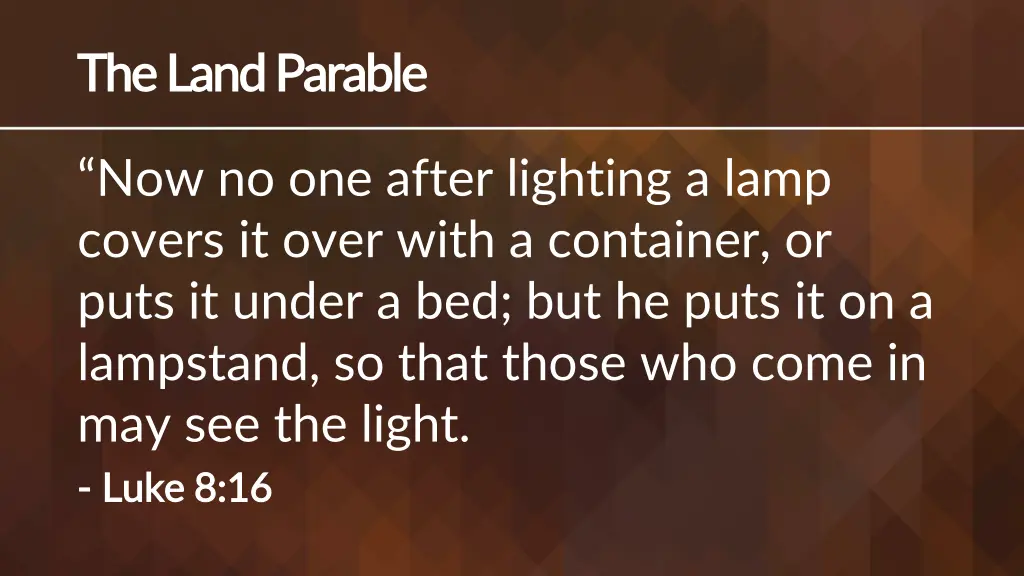 the land parable the land parable