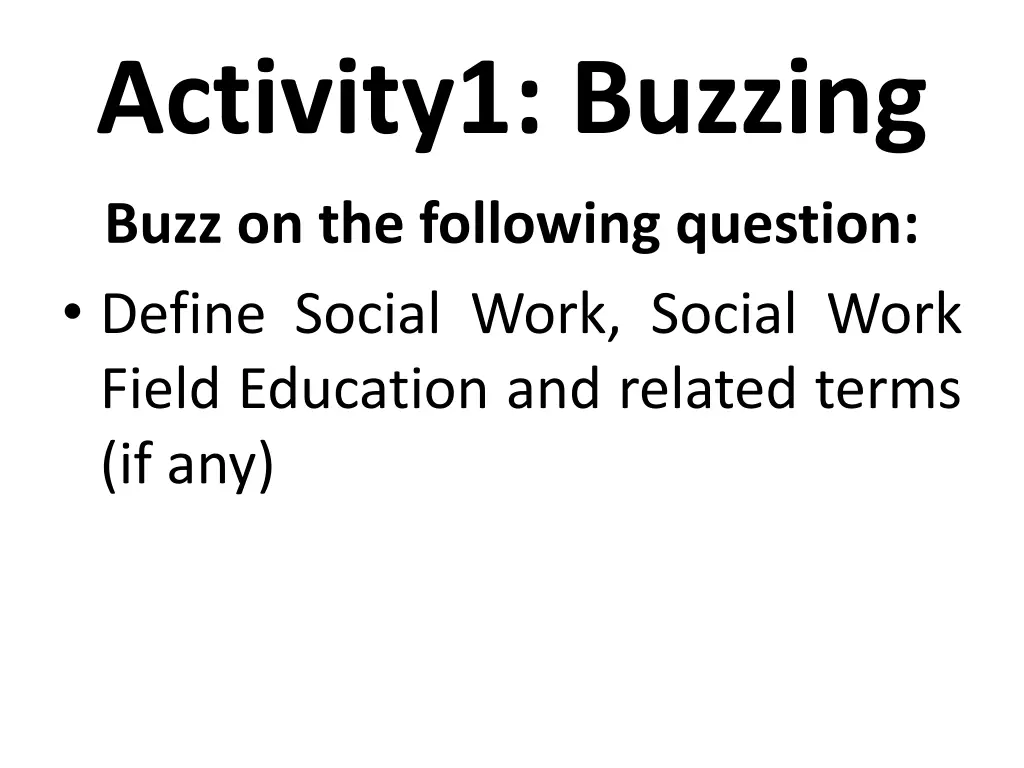 activity1 buzzing