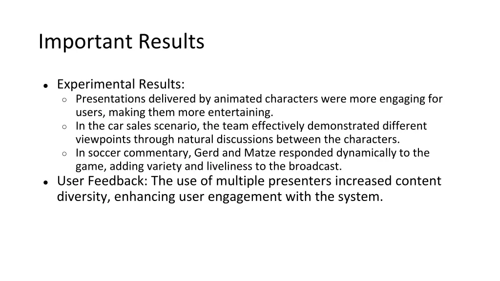 important results