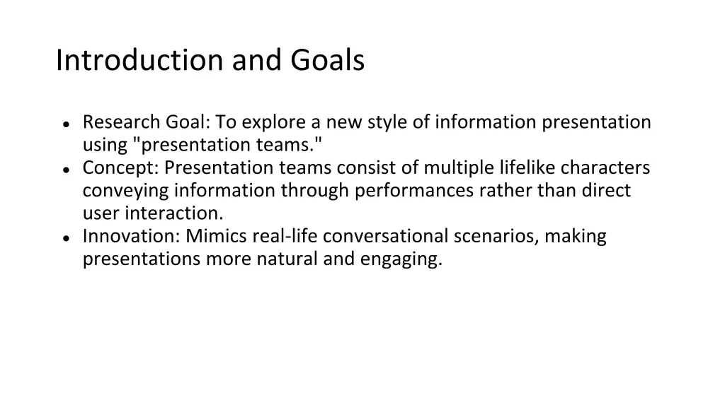 introduction and goals
