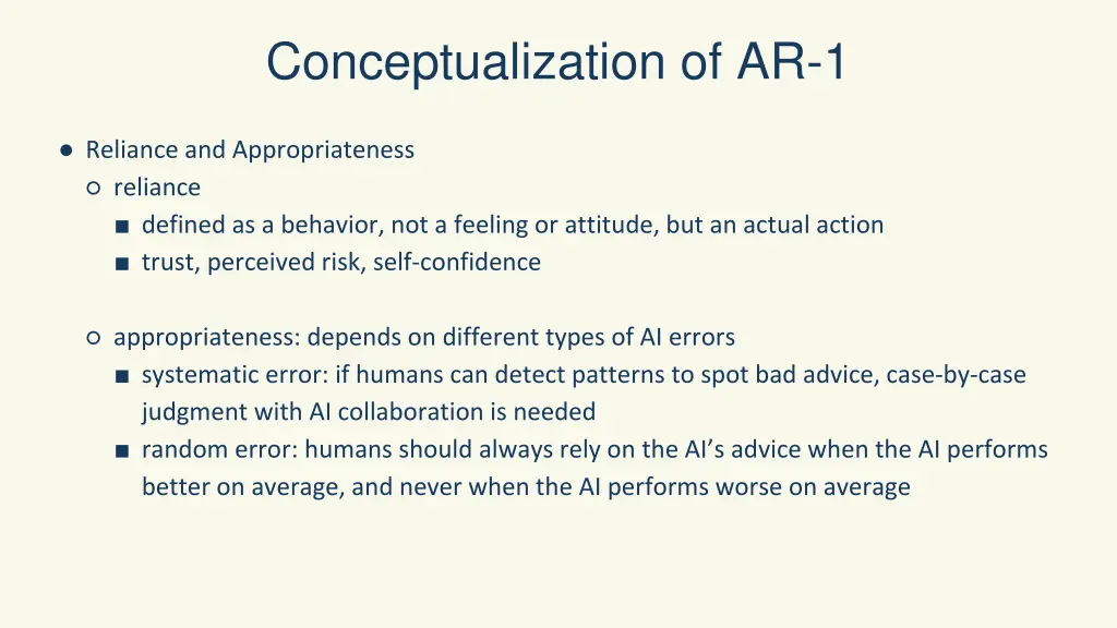 conceptualization of ar 1