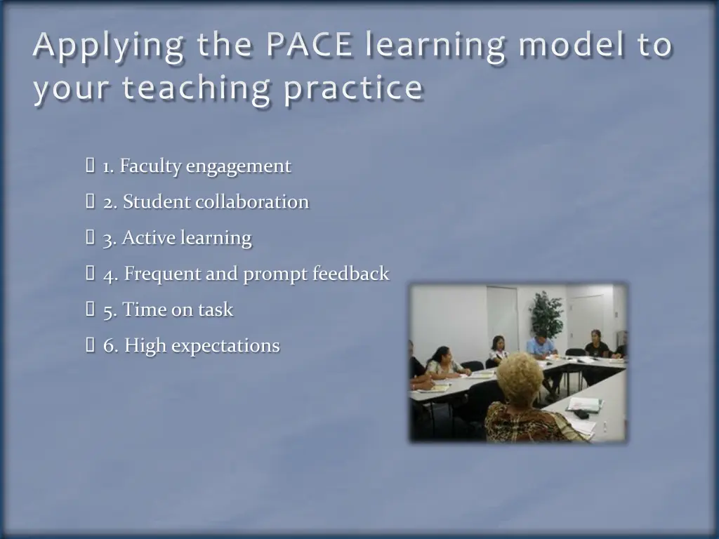 applying the pace learning model to your teaching