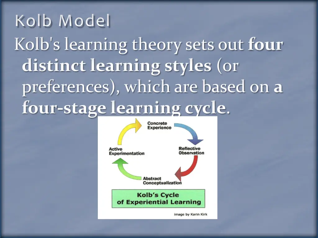 kolb model kolb s learning theory sets out four
