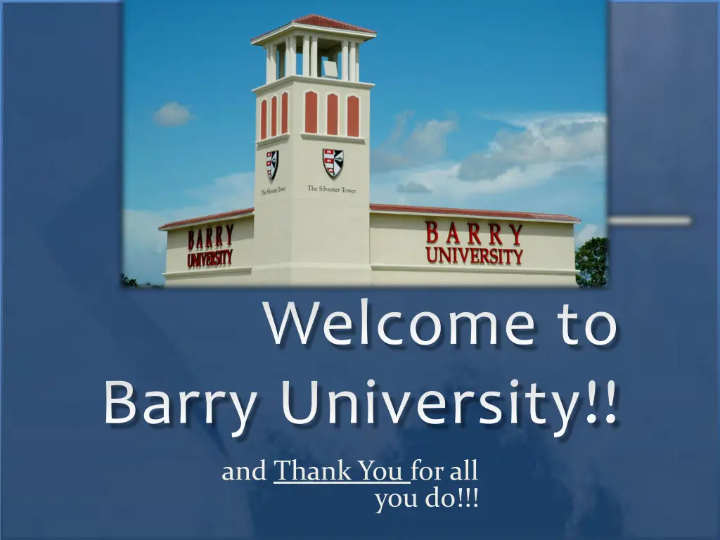 welcome to barry university 1