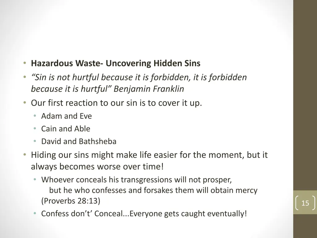 hazardous waste uncovering hidden sins