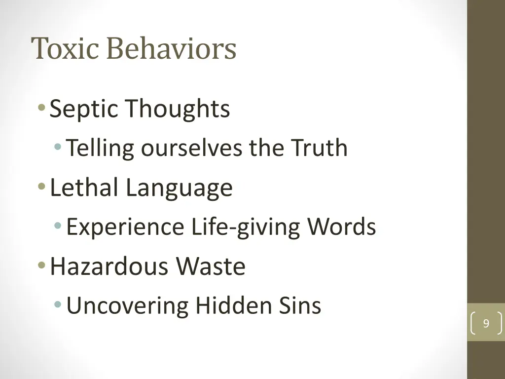 toxic behaviors