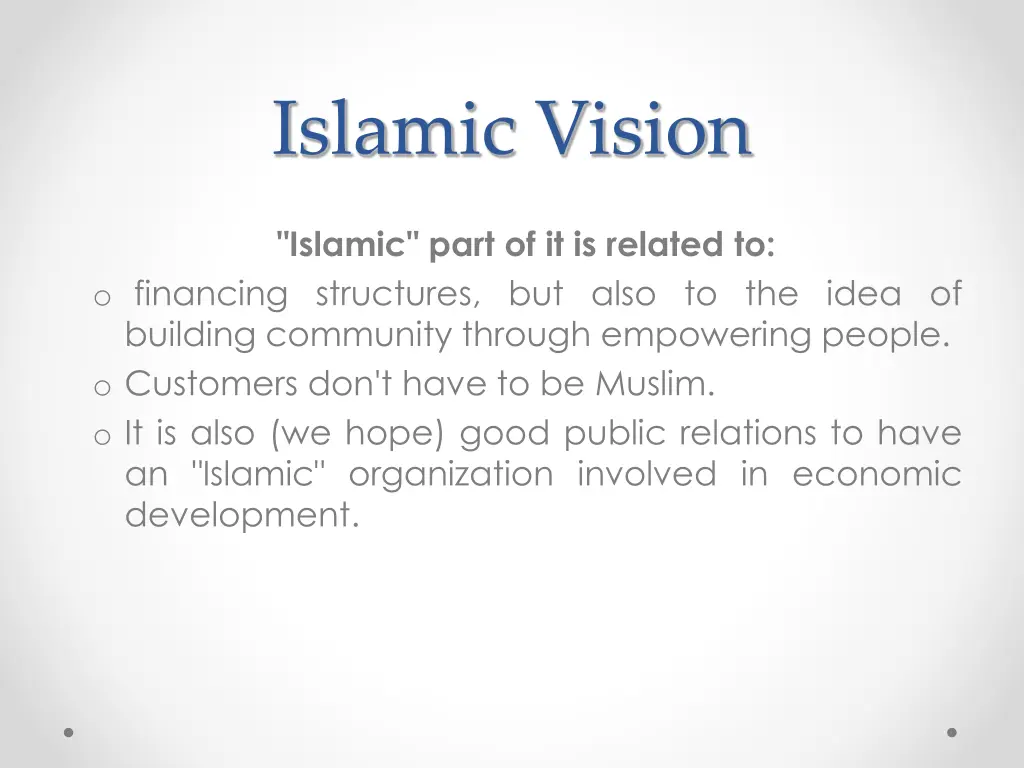 islamic vision