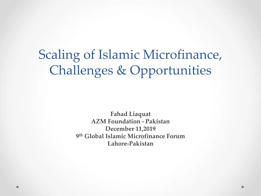 scaling of islamic microfinance challenges