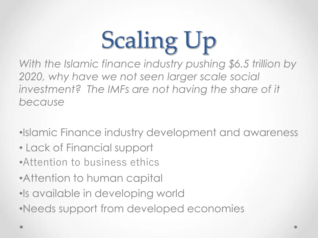 scaling up