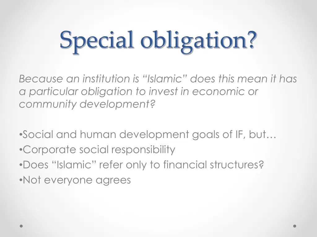 special obligation