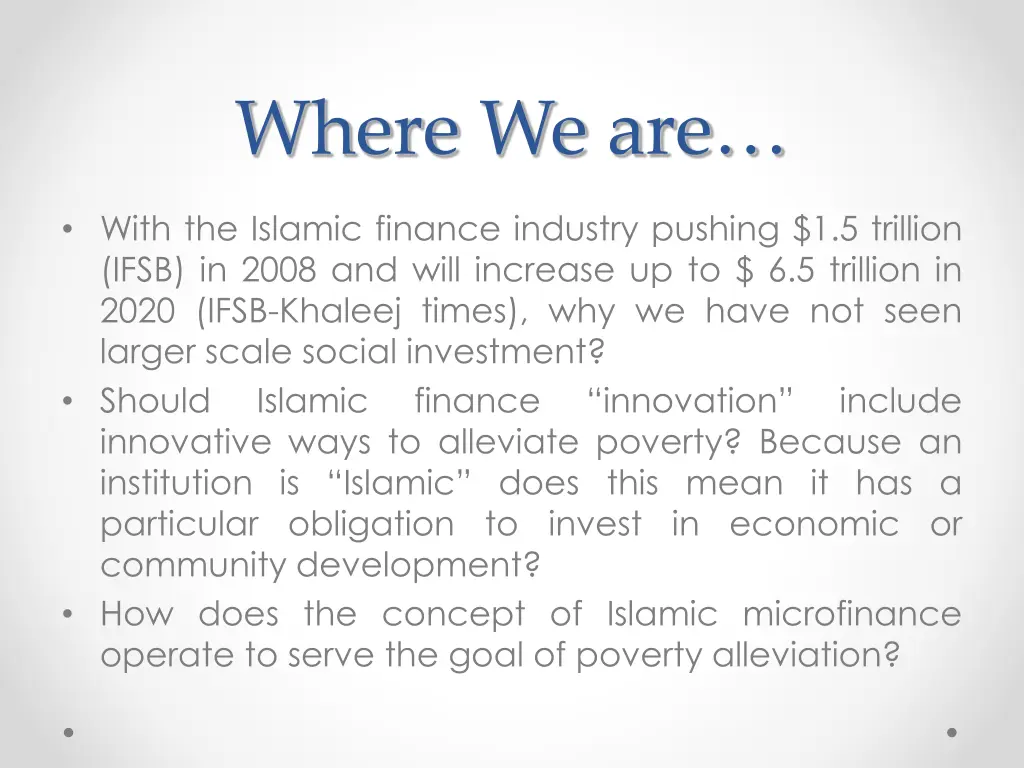 where we are